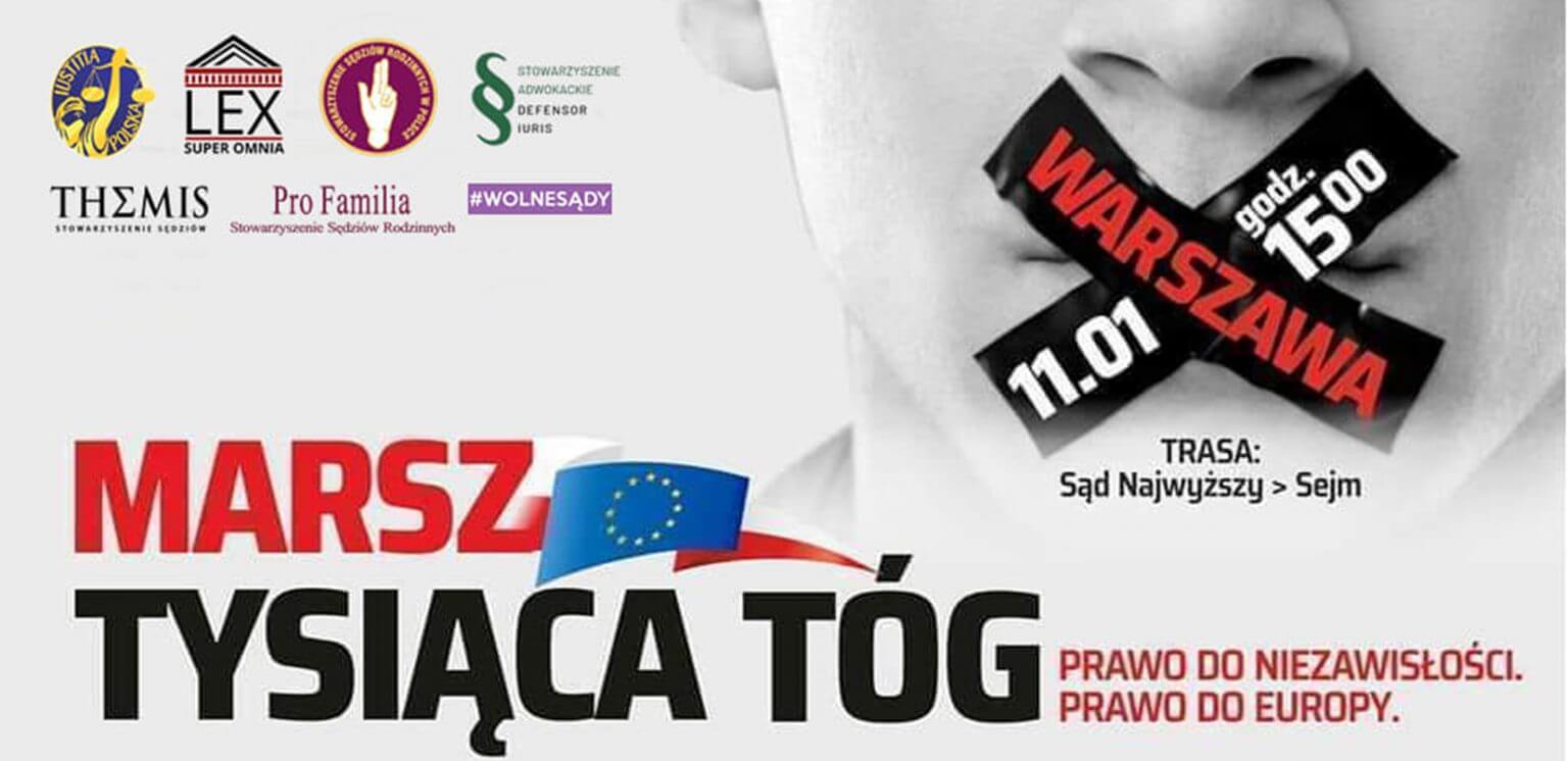 Marsz Tysiąca Tóg. Specjalne środki bezpieczeństwa! Jakaś Ziobromatołka zabrała togi!